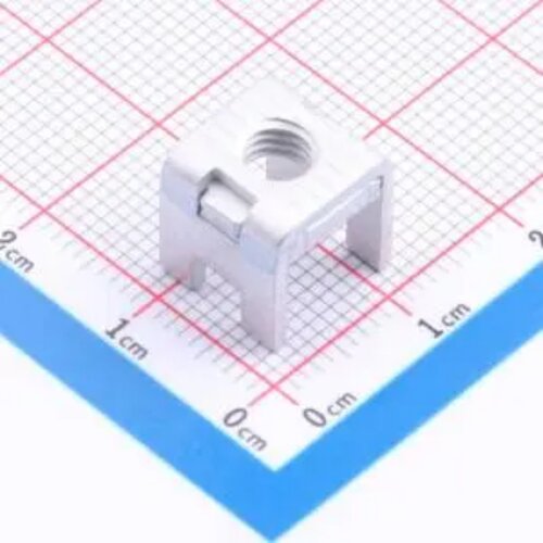 PCB焊接端子插板铆垫片 M5螺孔 焊脚4 电流60A 10.5x10x10.5mm