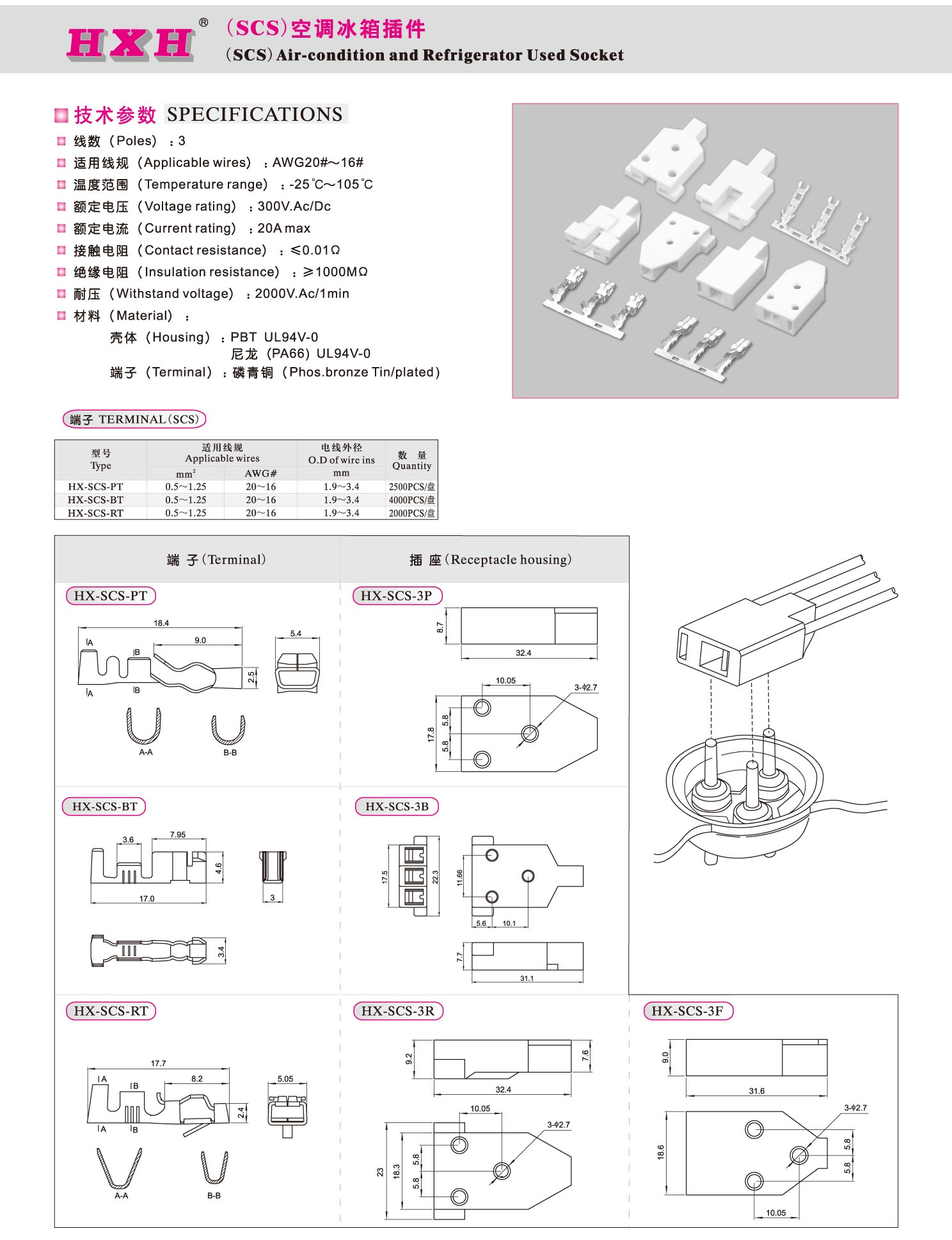 HX-SCS - 红星连接器 / 10只