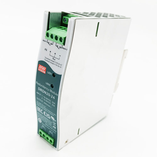 明纬开关电源DRDN20-12/24/48V 20A DIN导轨安装电源冗余控制模块