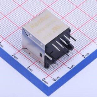 HR915310A 以太网连接器(RJ45 RJ11) 直插 带LED 封装：插件 管装