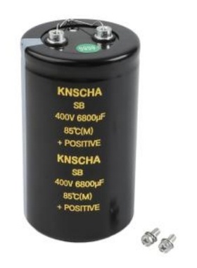 螺栓型铝电解电容 6800uF±20%400V三件套封装：螺栓,D76xL130mm