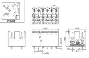 科发 2EDGKRH 间距5.0MM双排 双层 插拔式PCB接线端子