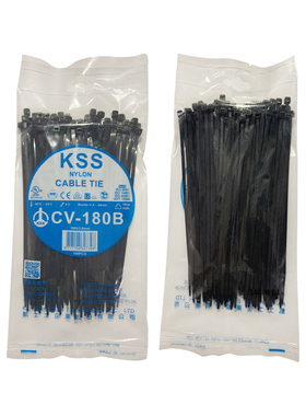 台湾扎带CV-180B 黑色自锁式尼龙扎带 180mmx3.6mm  电线束线