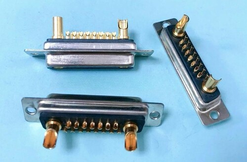 现货供应电连接口DB17W2母头D-SUB车针混装D型大电流焊线镀金30A