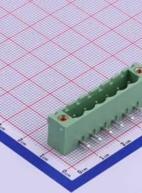 WJ2EDGRM-5.08-6P 插拔式5.08mm接线端子1x6P 弯插 螺丝固定 绿色