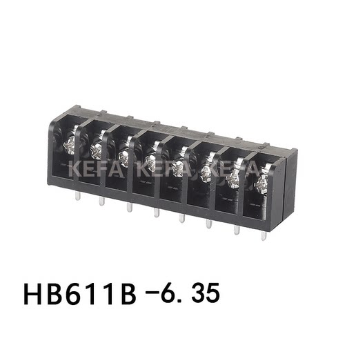 HB611B-6.35mm 栅栏式接线端子