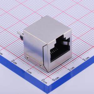 R-RJ45S08P-B000 以太网连接器(RJ45 RJ11) 直插不带LED 封装插件