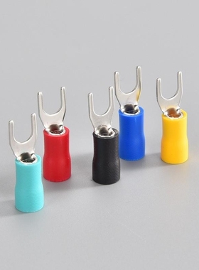 冷压端子 SV 1.25-3 1.25-4 红色 叉形 1000个/包 加厚 绝缘端子