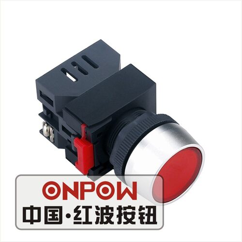 ONPOW中国红波按钮LAS0-A3Y-D 指示灯全系列LED高亮度