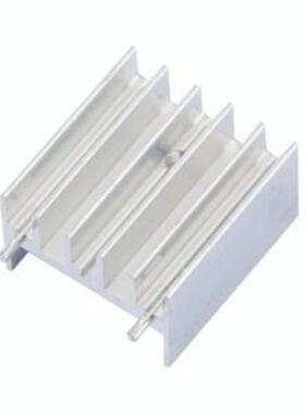 23.5*16*25散热板散热片 23.5*16*25 2个钉散热片白色 6063-T5铝