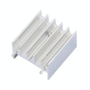 6063 25散热板散热片 2个钉散热片白色 T5铝 23.5