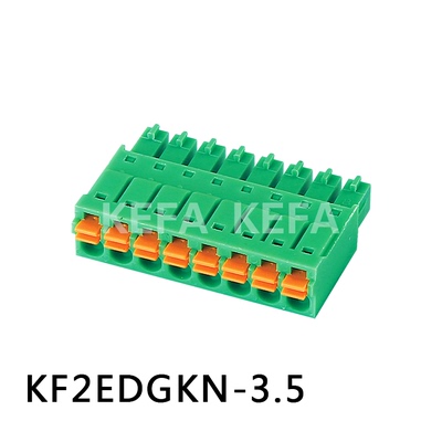 超薄免螺丝钉按压耳扣孔插拔式PCB接线端子 KF2EDGKN-3.5/3.81mm