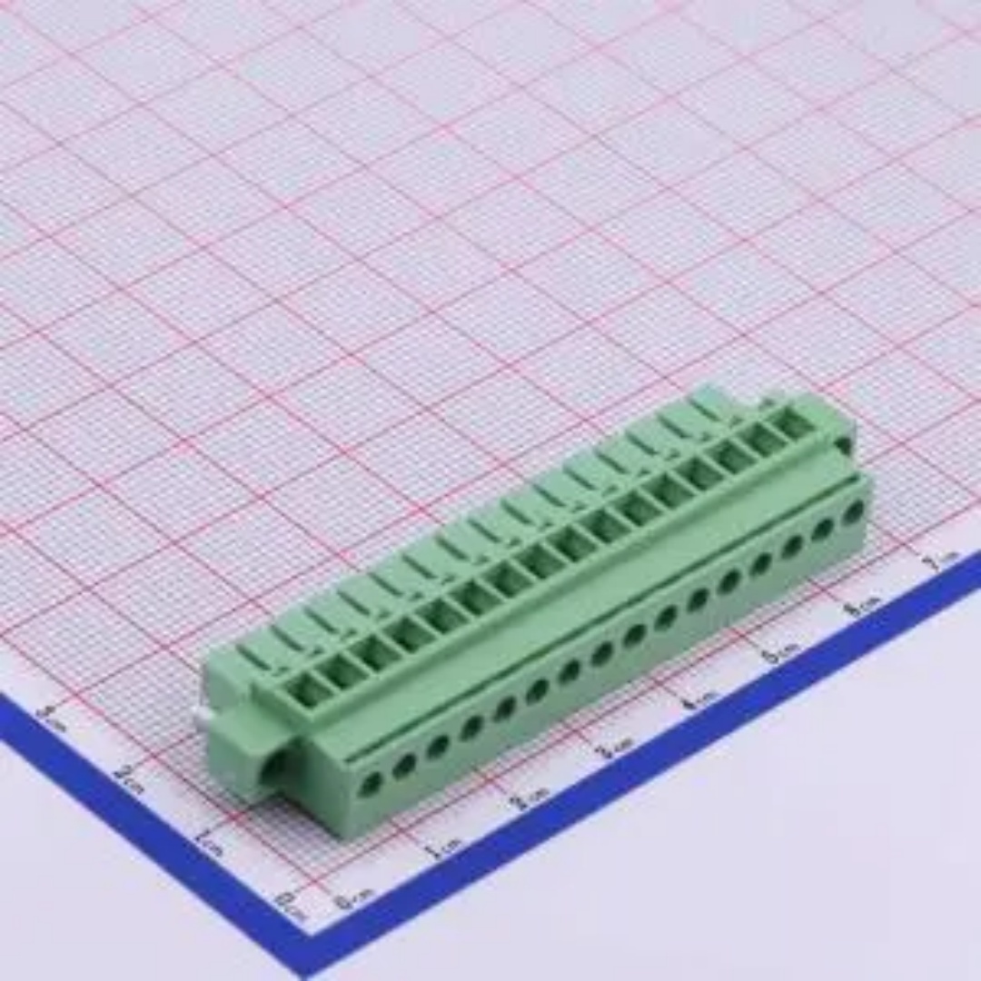 WJ15EDGKBM-3.81-16P 插拔式接线端子 3.81mm 绿色螺丝固定 1x16P