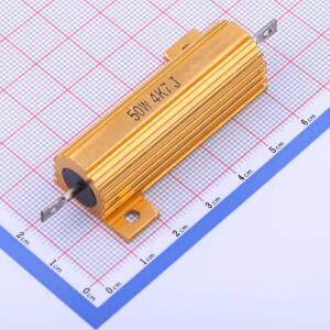 HoRX-50W-4K7-5% 铝壳/瓷管电阻 4.7kΩ ±5% 50W 封装：螺栓安装