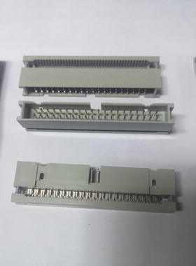 接插件 压线式 牛角 DC2-20P 2*10 间距2.54MM 排线插座 灰色无耳