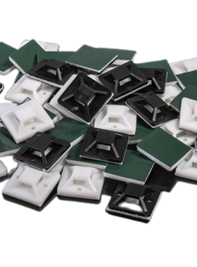 HC/HS-101S定位片吸盘 粘贴扎带固定座电线卡粘盘19.5*19.5mm黑色