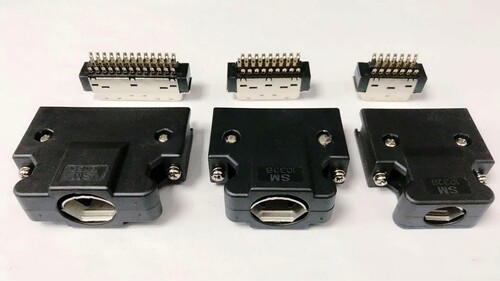 插头 SCSI 14P 全金 槽式 公头 焊线式 SM-14L SM14L100D 铜镀金