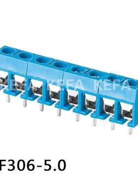 科发电子螺钉式PCB接线端子 KF306-5.0mm 2P/3P 间距5.0mm 蓝色