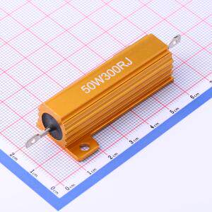 HoRX-50W-300R-5% 铝壳/瓷管电阻 300Ω ±5% 50W 封装：螺栓安装