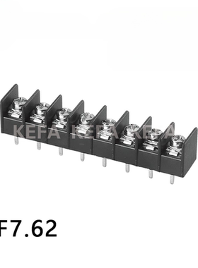 科发7.62-2P3P4P 栅栏式PCB美式接线端子 黑色绿色原厂