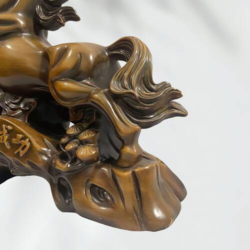 树脂工艺品马到成功摆件 办公室酒柜玄关客厅装饰品 乔迁开业礼品