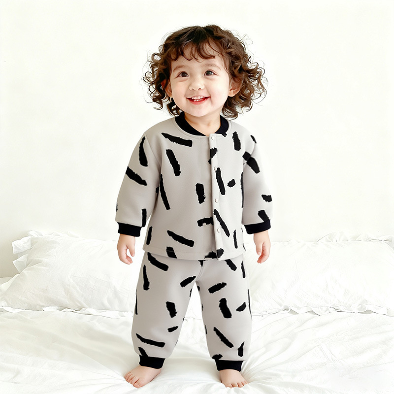 婴儿棉衣套装秋冬80克夹棉保暖夹