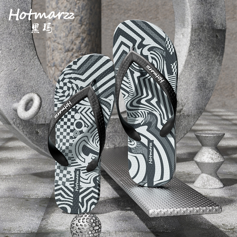 hotmarzz黑玛广东土豪人字拖鞋男