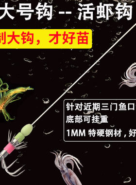 虎猫特大号活虾鱿鱼双钩夜光