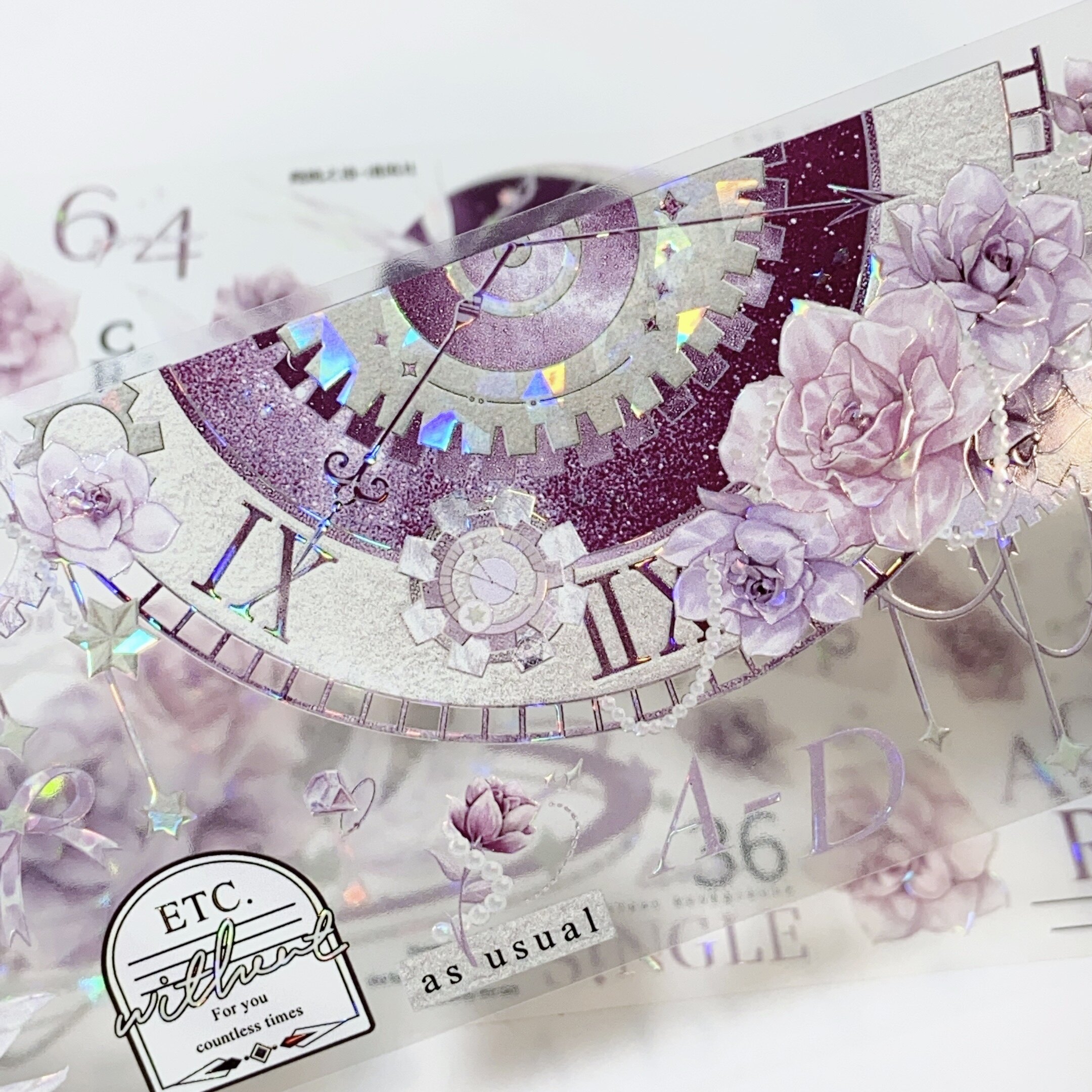 手帐pet造景胶带贝壳光梦幻花