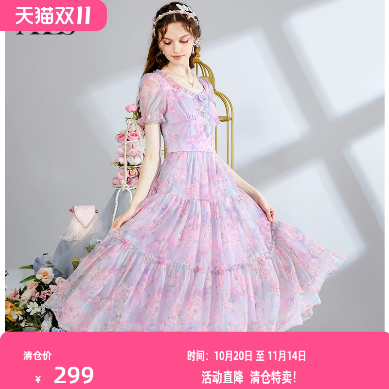 2025夏季新款粉色甜美减龄连衣裙