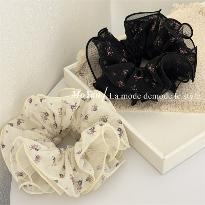 AB面双拼碎花大肠发圈甜美百搭