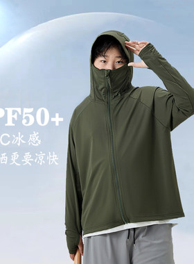 胖童防晒服大帽檐遮阳冰丝透气薄