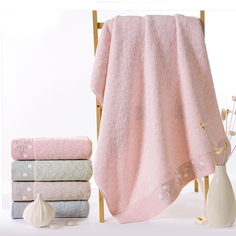 新品A类金号纯棉成人浴巾加厚540g精致绣花竹节纱工艺柔软透气