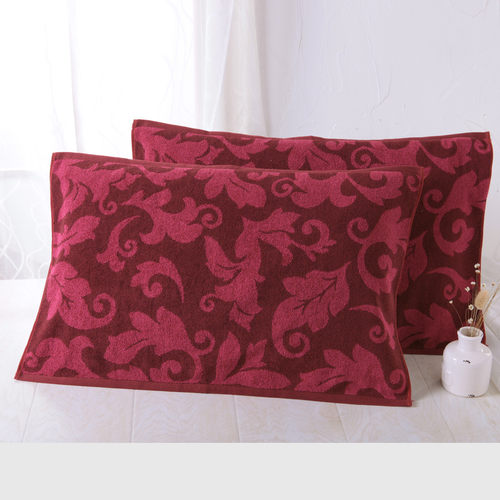 金号纯棉单人枕巾加厚提花婚庆