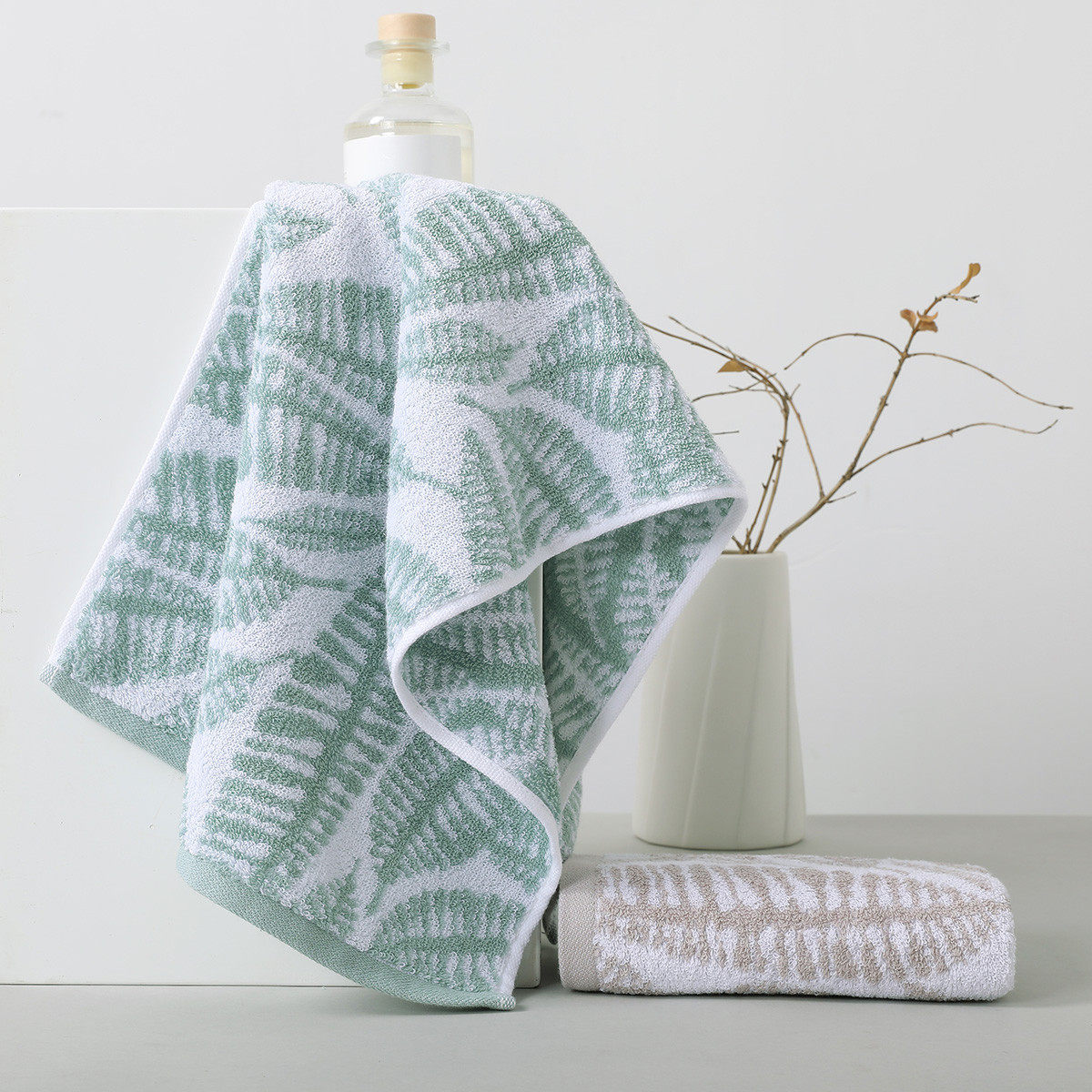 2条A类金号纯棉毛巾方巾厚实柔软吸水成人男女旅游居家洗脸巾柔软