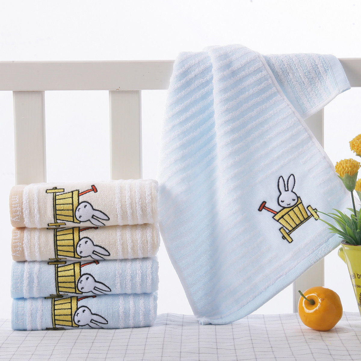 A类金号纯棉米菲兔儿童毛巾柔软绣花洗脸巾卡通可爱面巾女士美容,居家布艺,毛巾/面巾,淘宝优惠券,粉丝福利购,淘宝优惠卷