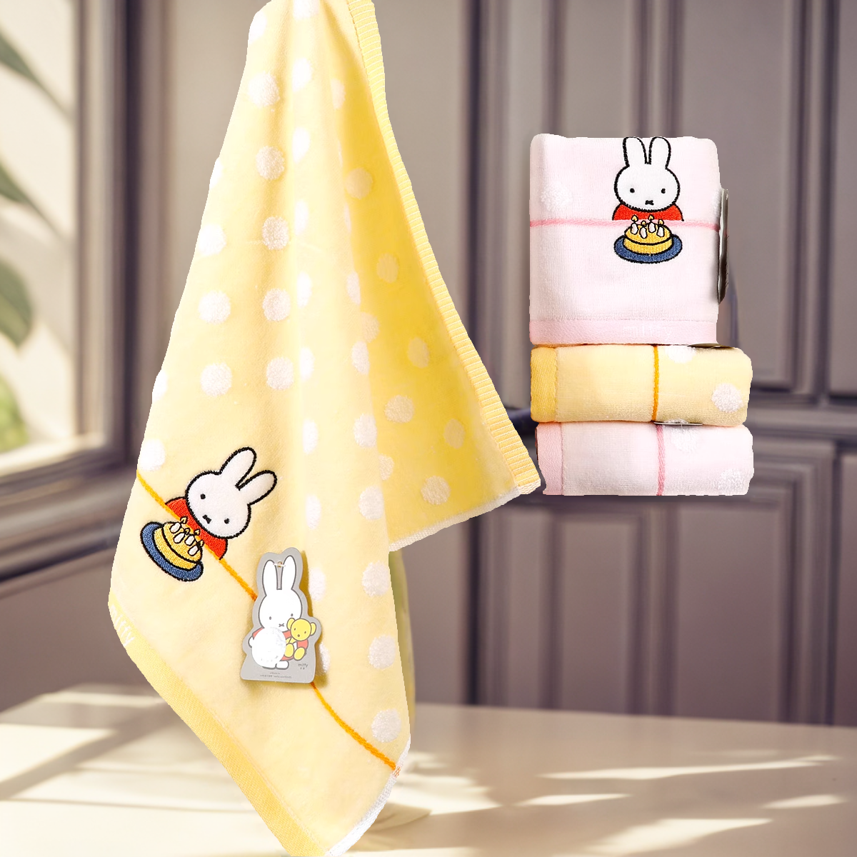 金号小毛巾卡通可爱柔软纯棉方巾