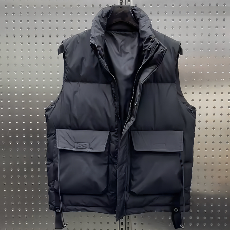冬季新款轻薄羽绒马甲男潮牌立领坎肩青年宽松休闲外套保暖背心男