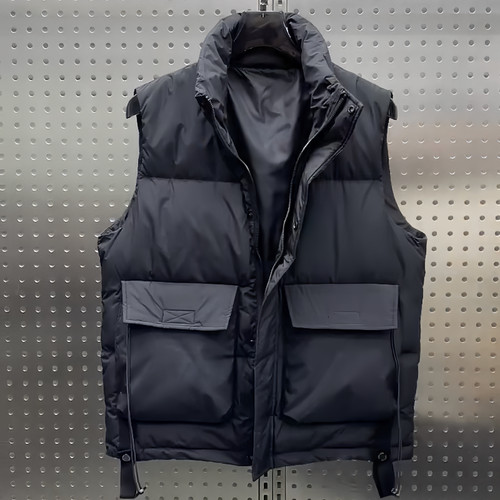 冬季新款轻薄羽绒马甲男潮牌立领坎肩青年宽松休闲外套保暖背心男