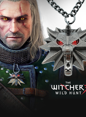 巫师3LED发光狼头项链游戏周边徽章Witcher巫师吊坠挂件巫师勋章