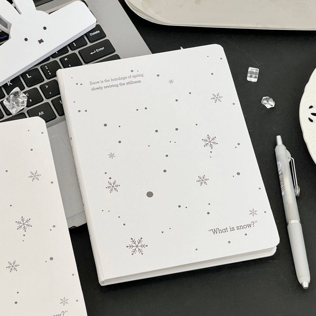 韩系雪花a5硬壳加厚笔记本ins风学生高颜值手账本横线记事日记本