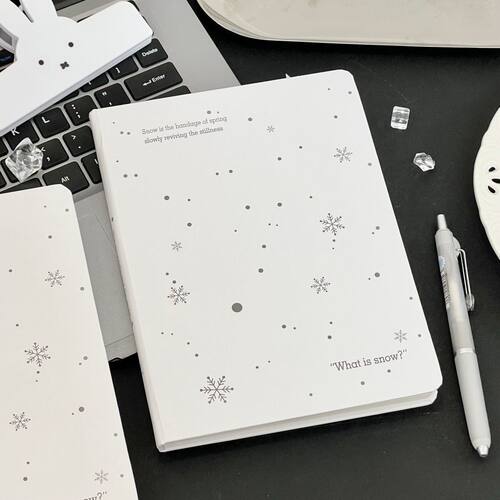 韩系雪花a5硬壳笔记本横线日记本