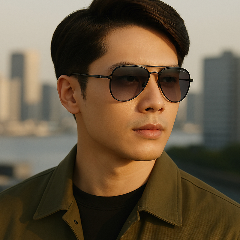 阿玛尼飞行员款双梁防晒遮阳墨镜