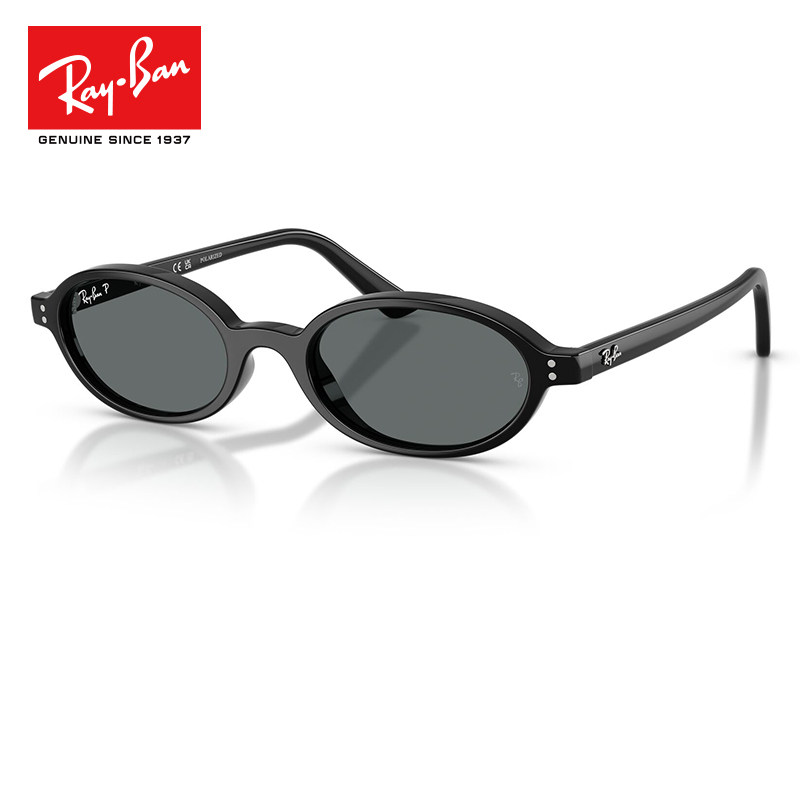 RayBan雷朋书呆子窄框椭圆复古太阳镜女RB4472遮阳潮酷偏光墨镜男