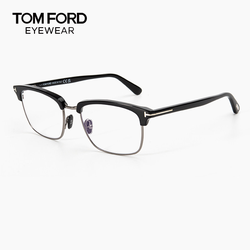 TOM FORD汤姆福特复古眉线眼镜框男TF5801优雅经典T标近视镜架女