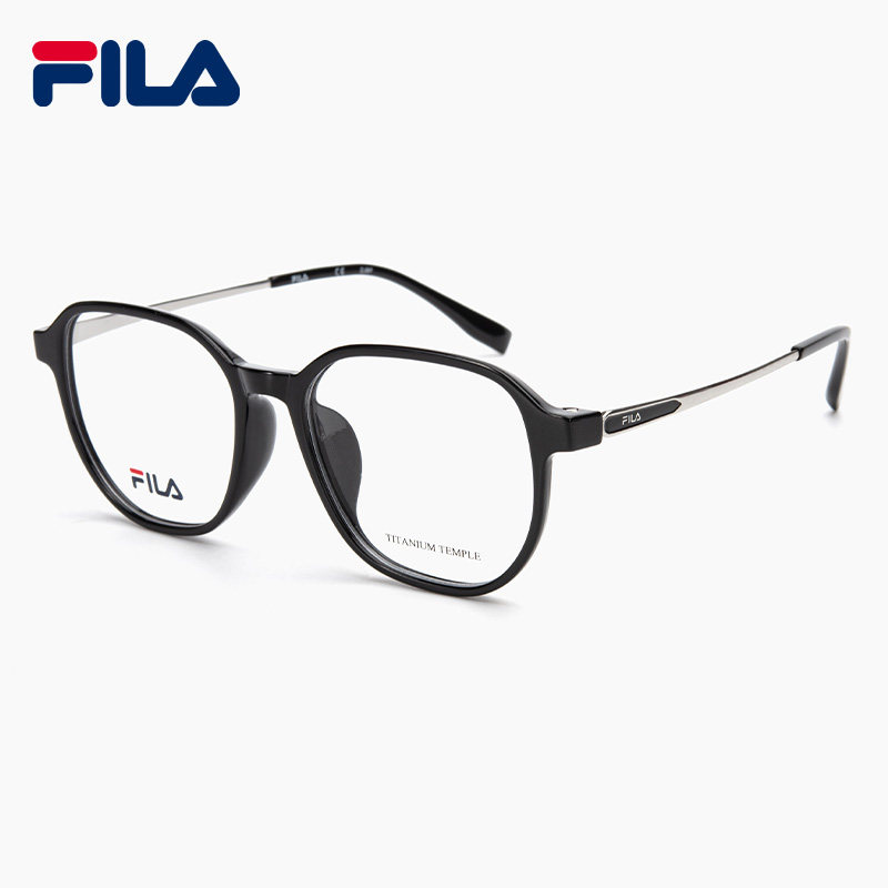 FILA斐乐斐扬时尚大框眼镜架女VFIC44百搭不规则素颜显瘦近视镜框