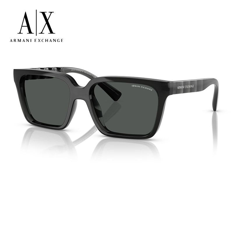 ARMANI阿玛尼时尚百搭太阳镜男AX4147方形板材休闲驾驶通勤墨镜女