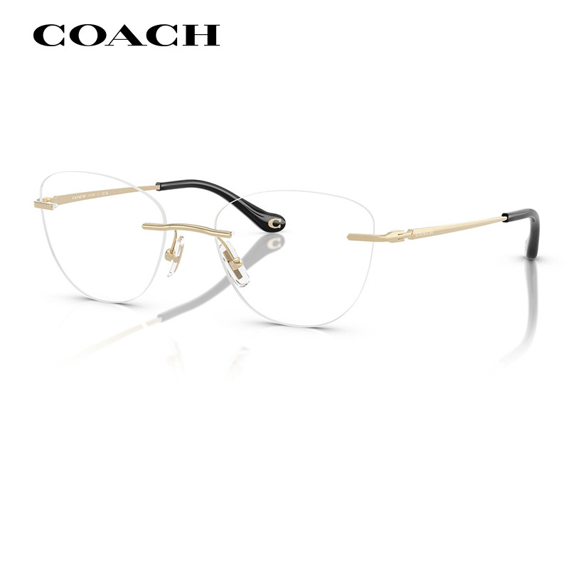 COACH蔻驰时尚商务无框眼镜架HC5185法式气质女配近视眼镜旗舰店