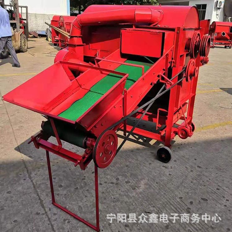 扬州米厂用水稻余子脱粒机四清分离直接装袋125型水稻小麦打粒机