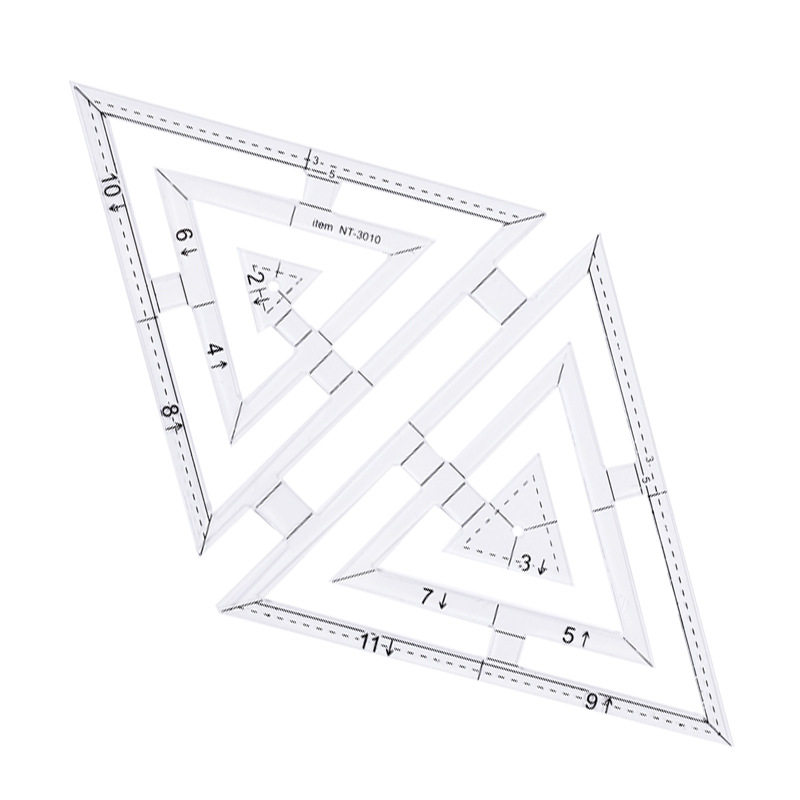 双三角形 亚克力拼布尺 拼布工具 diy拼布手工制图尺